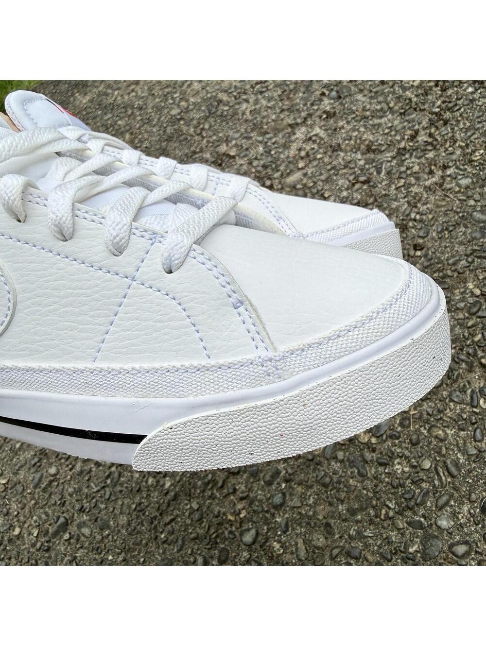 Nike Court Legacy Next Nature White Black Leather Low Top Sneakers DH3161-101 - Picture 4 of 9